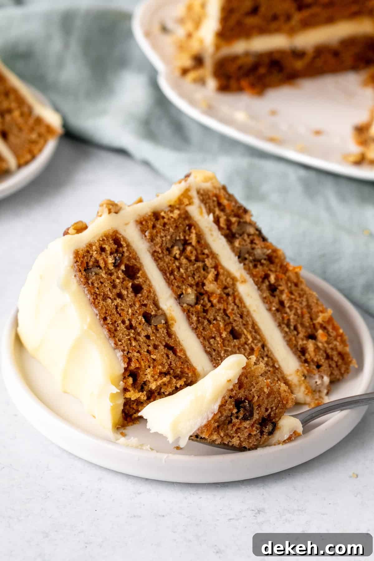Slice of carrot cake