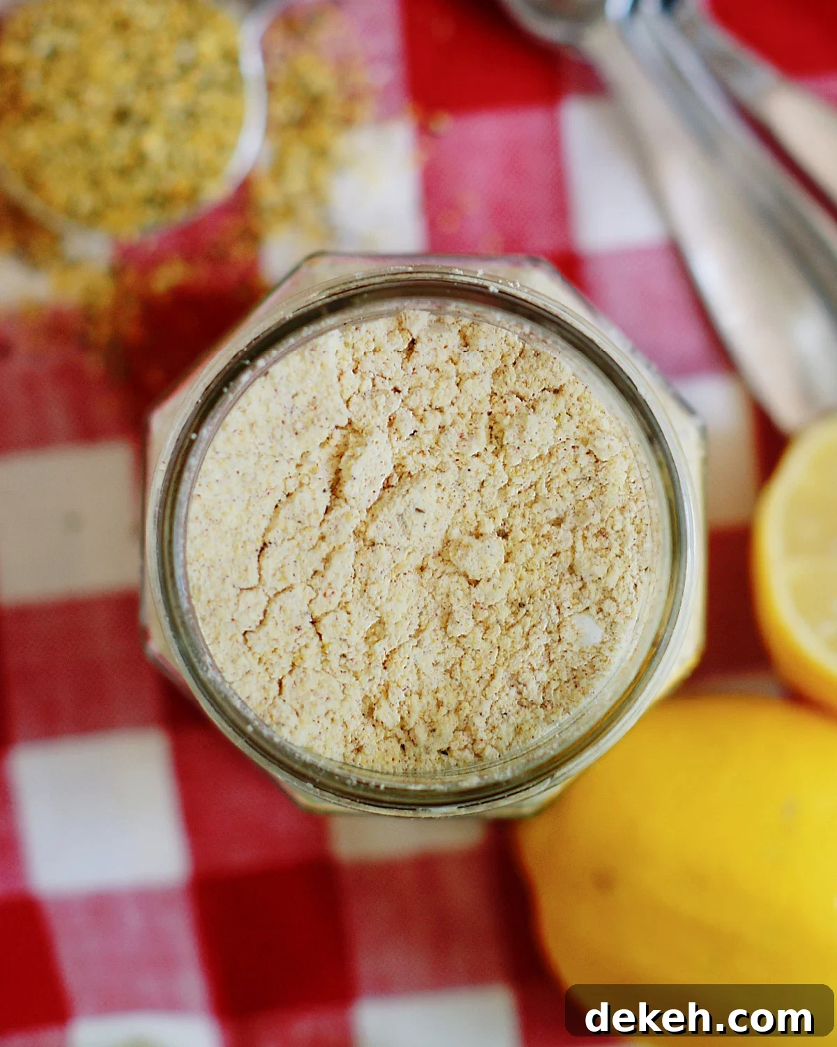 close up of coating to show texture and ingredients