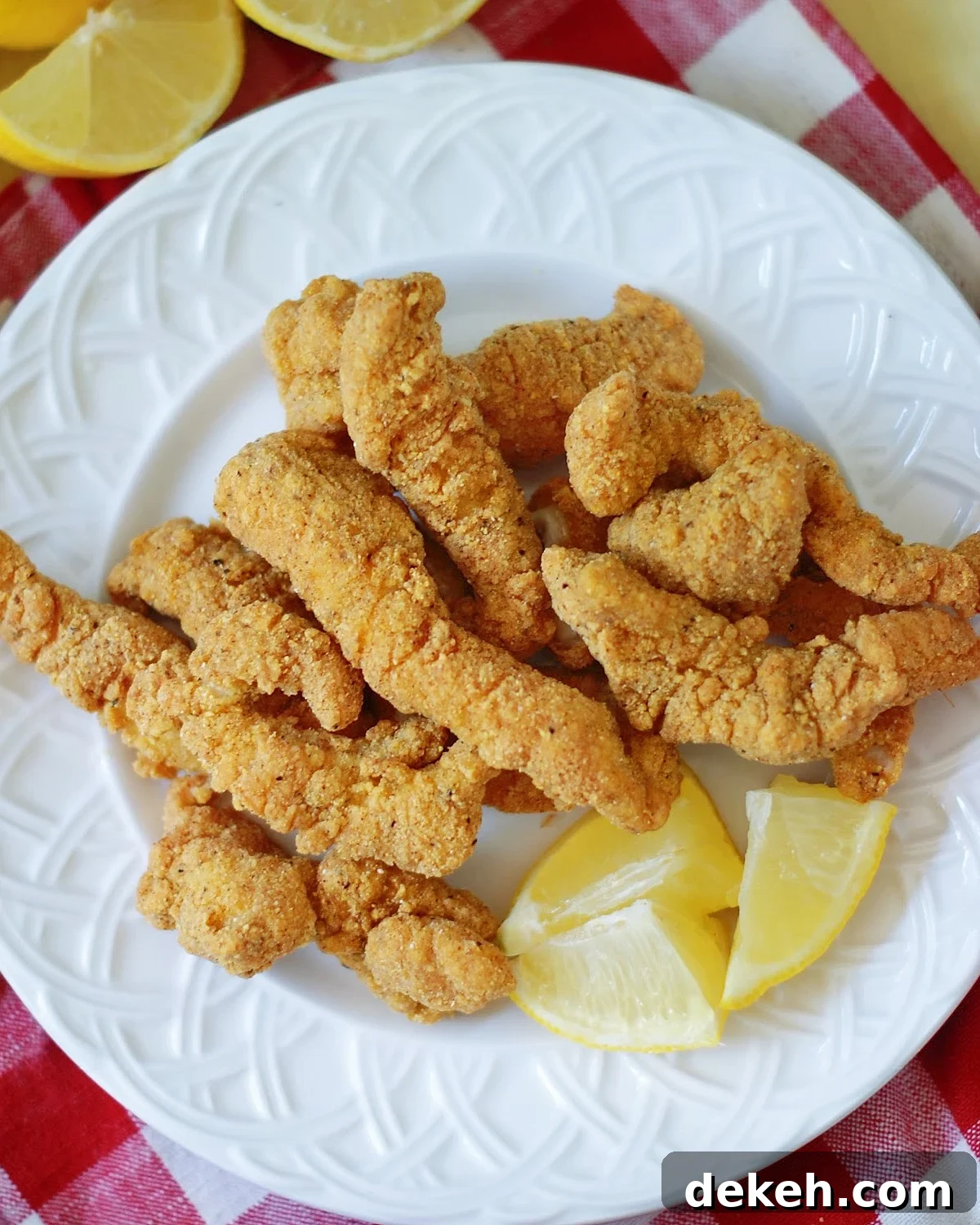 fried fish dredged in a cornmeal coating