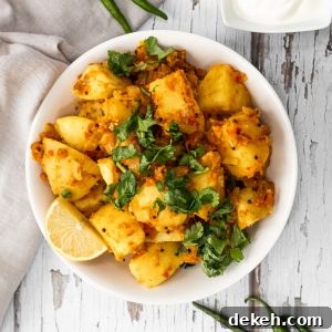 bowl of Bombay potatoes