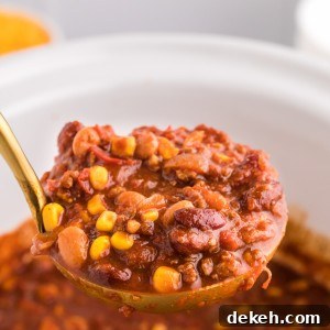 This is an easy crockpot chili recipe! The low and slow cooking process creates the juiciest and richest flavor.