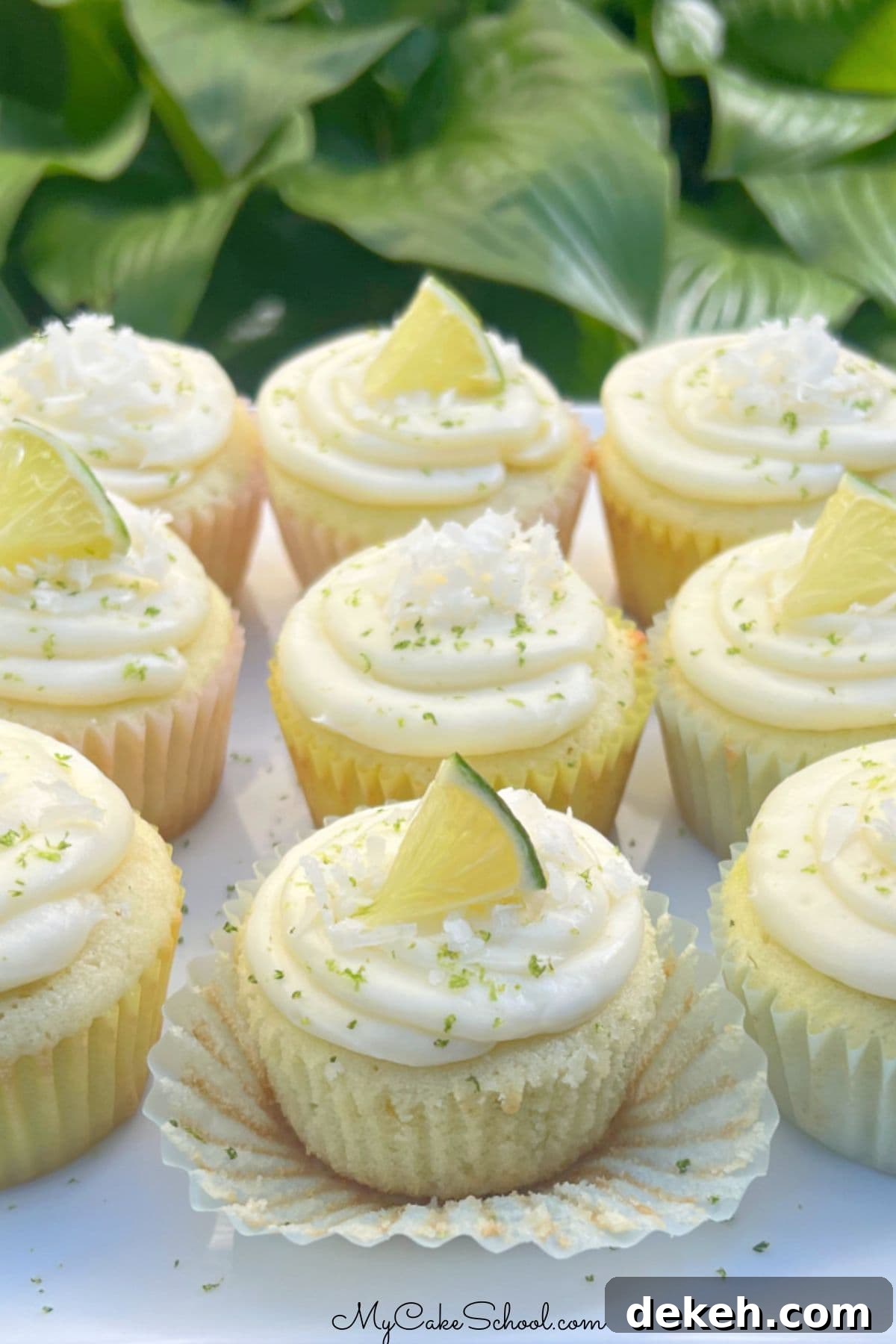Lime cupcakes with coconut 
