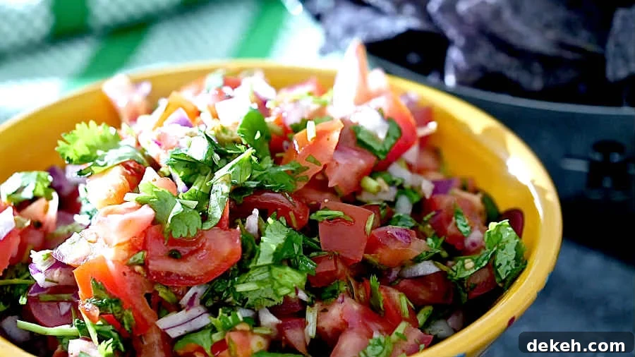 fresh salsa in a bowl