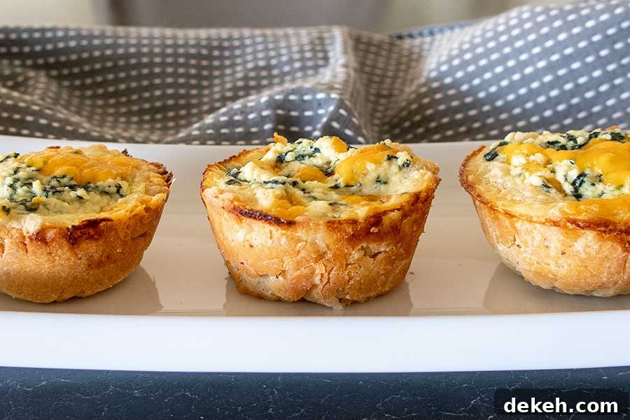 gluten-free puff pastry spinach cheese cups
