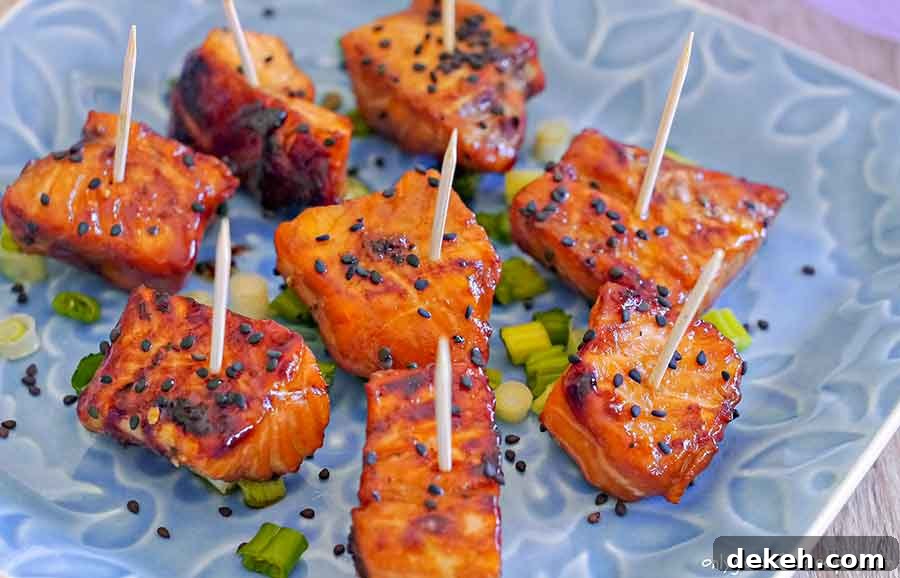 salmon suckers appetizers on a blue plate
