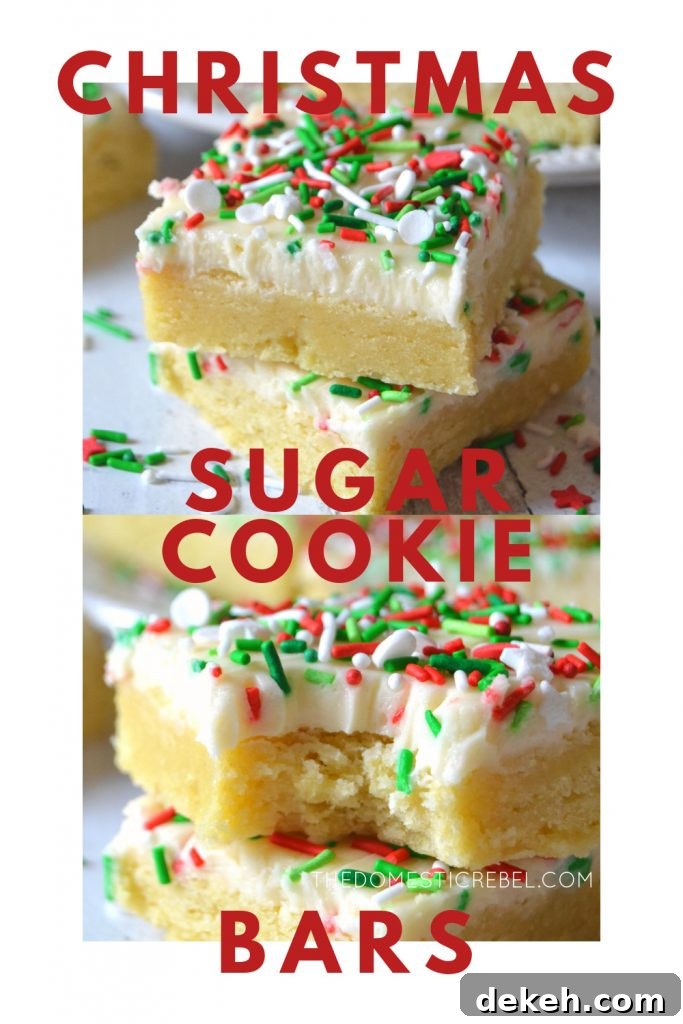 Christmas Sugar Cookie Bars photo collage