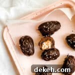Pink Baking Sheet with Healthy Salted Chocolate Date Candies