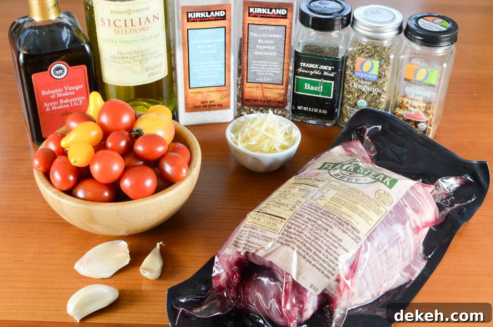 Italian Flank Steak with Balsamic Roasted Tomatoes