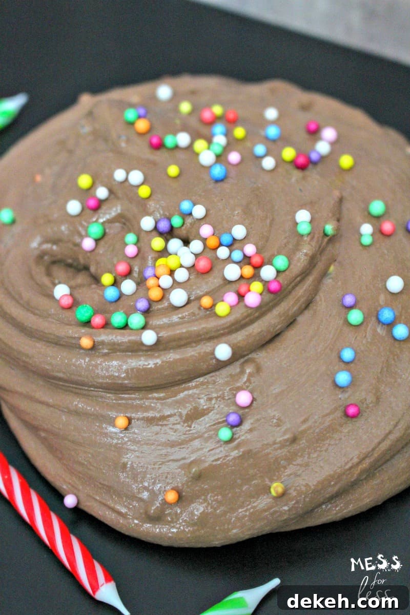chocolate birthday cake slime