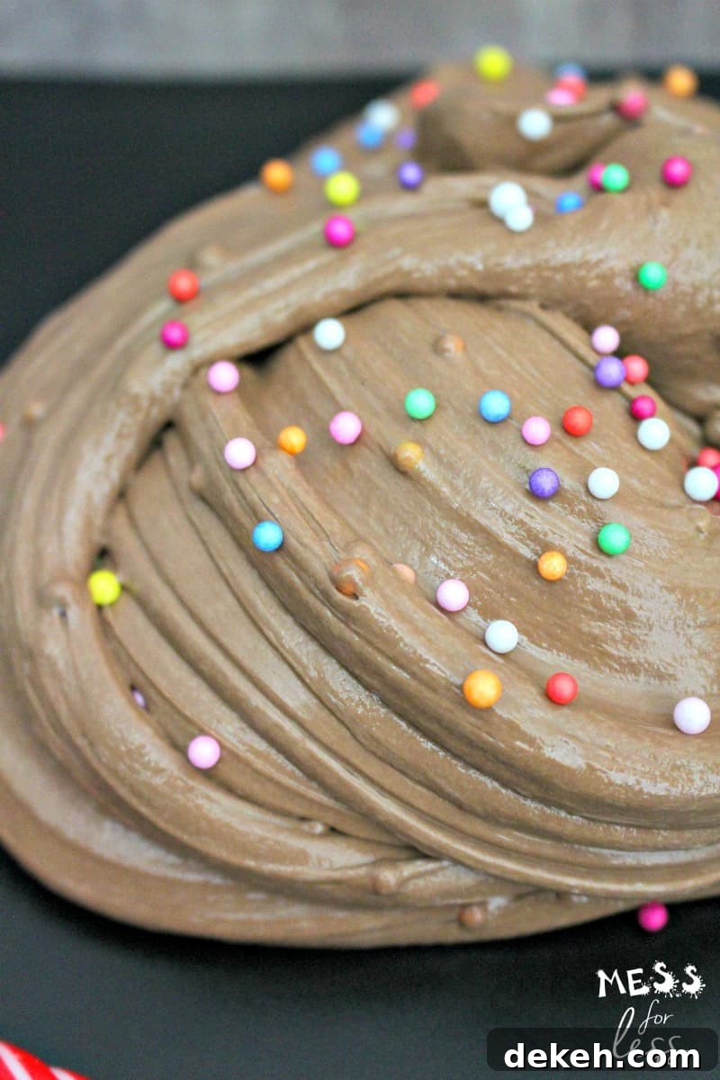 chocolate birthday cake slime