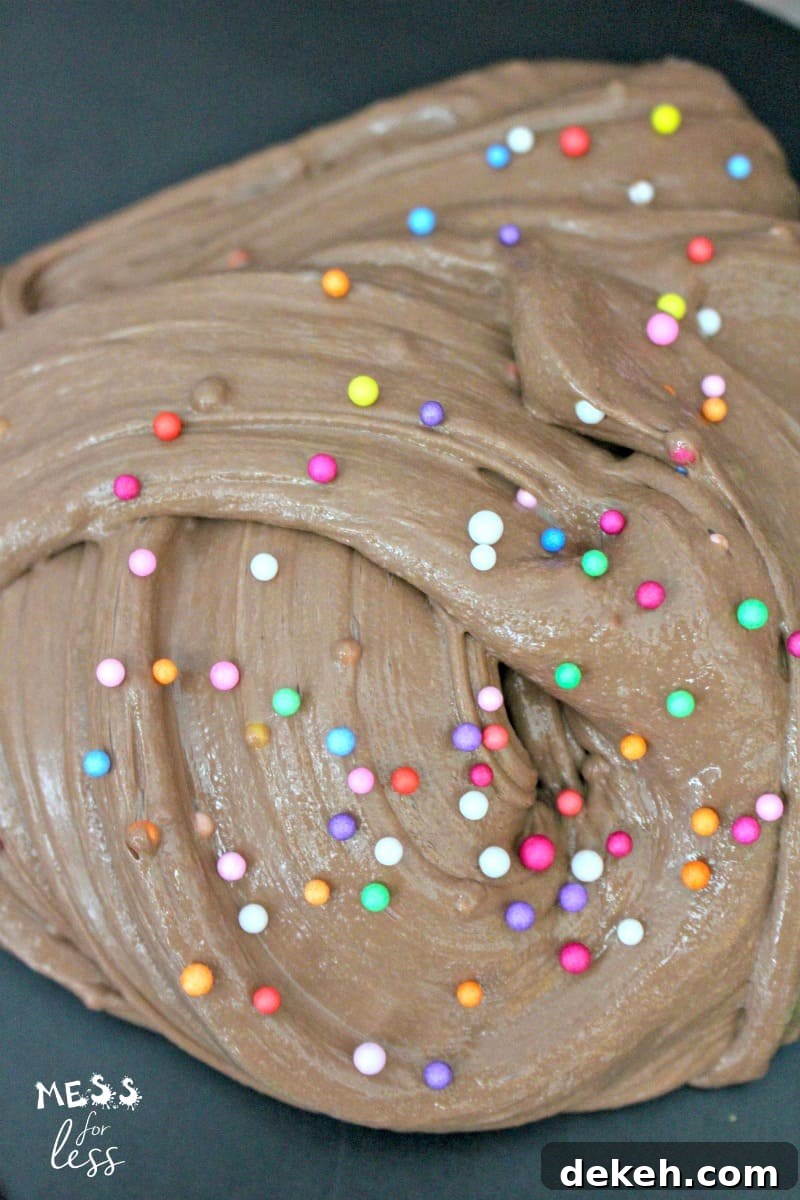 chocolate birthday cake slime