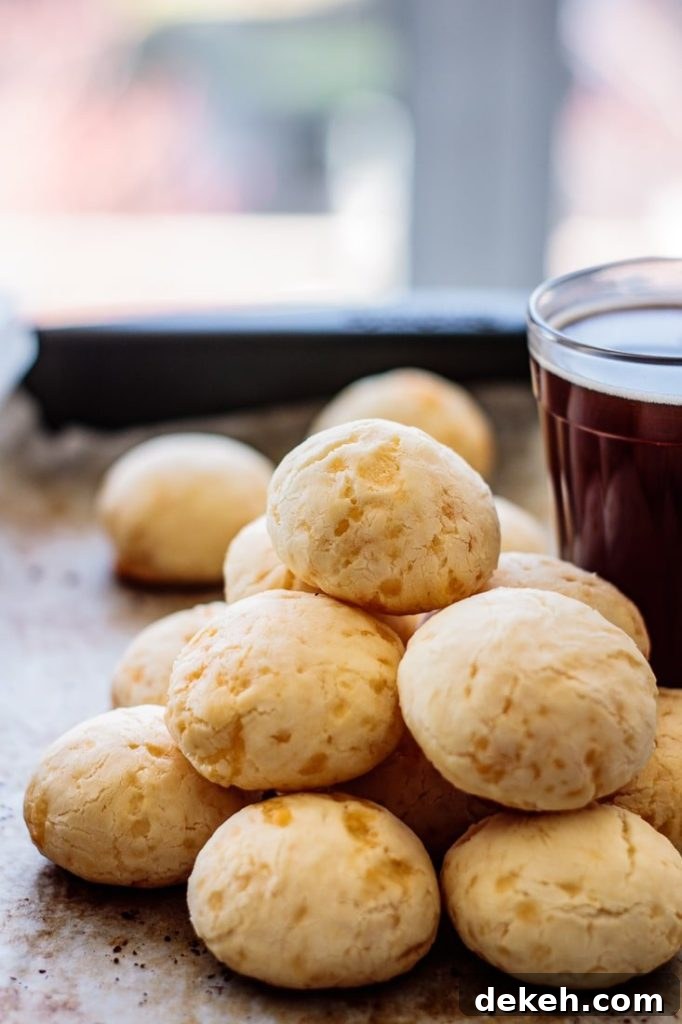 classic brazilian cheese bread with a black coffee on the side