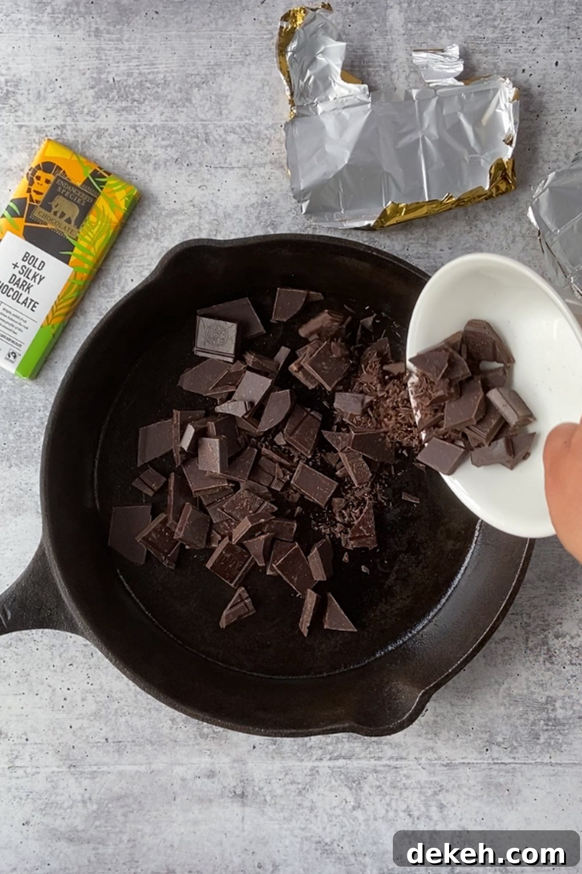 Vegan S'mores Dip process shot by Flora & Vino 