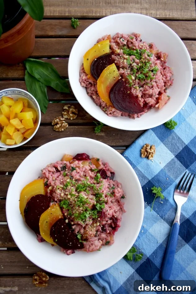 Beetroot Risotto plated