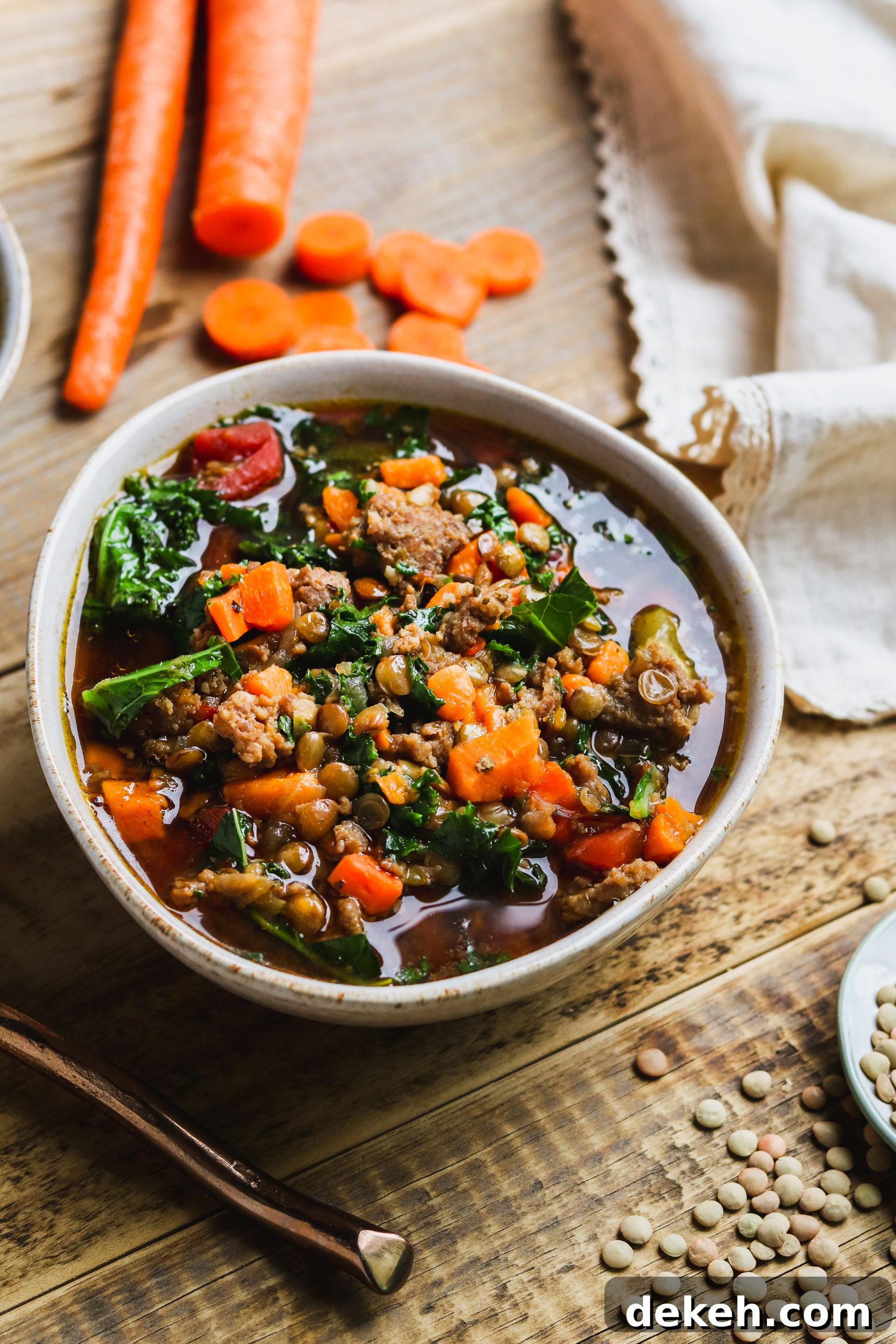 Lentil Sausage Soup