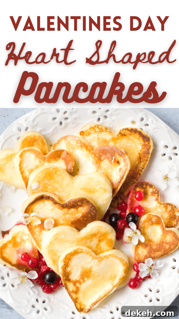 heart shaped pancakes with text
