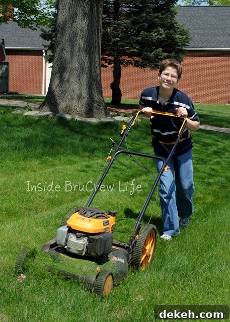 mowing