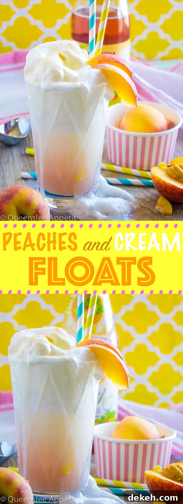 Peaches and Cream Floats Pinterest image