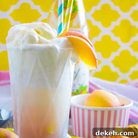 Peaches and Cream Floats