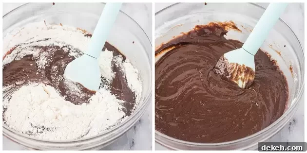 how to make raspberry brownies steps 6 and 7