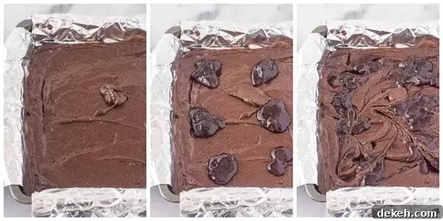 how to make raspberry brownies steps 8 through 10