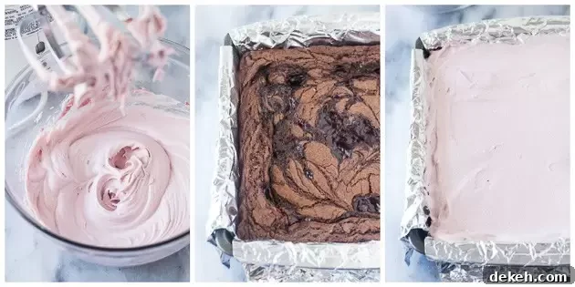 how to finish raspberry brownies steps 1 through 3