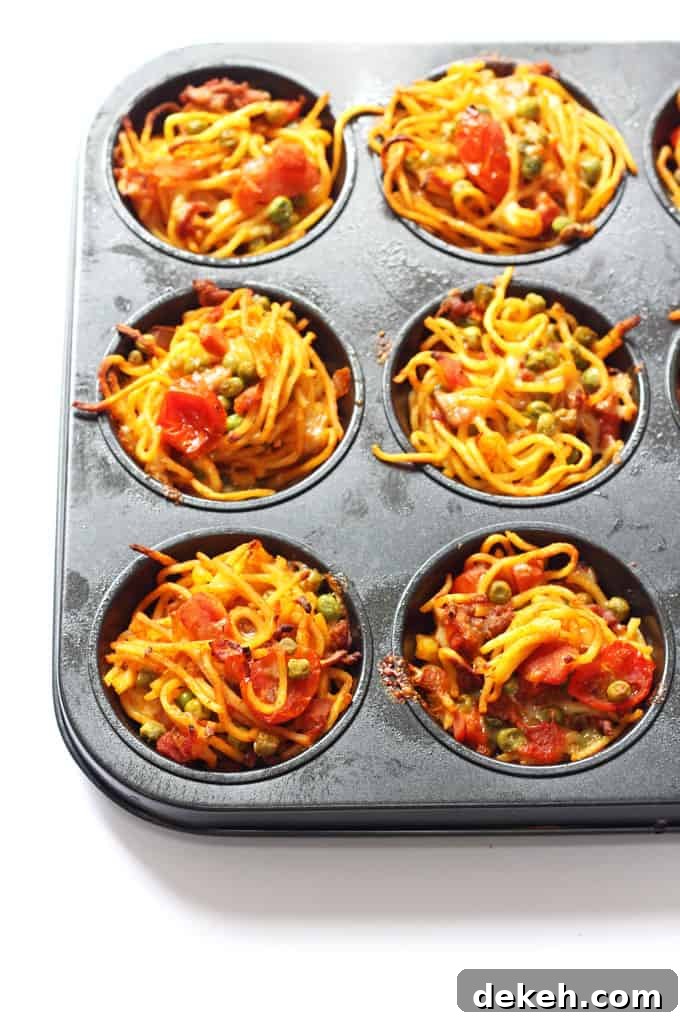Use that leftover spaghetti to make these easy and delicious Leftover Spaghetti Nests! | My Fussy Eater Blog