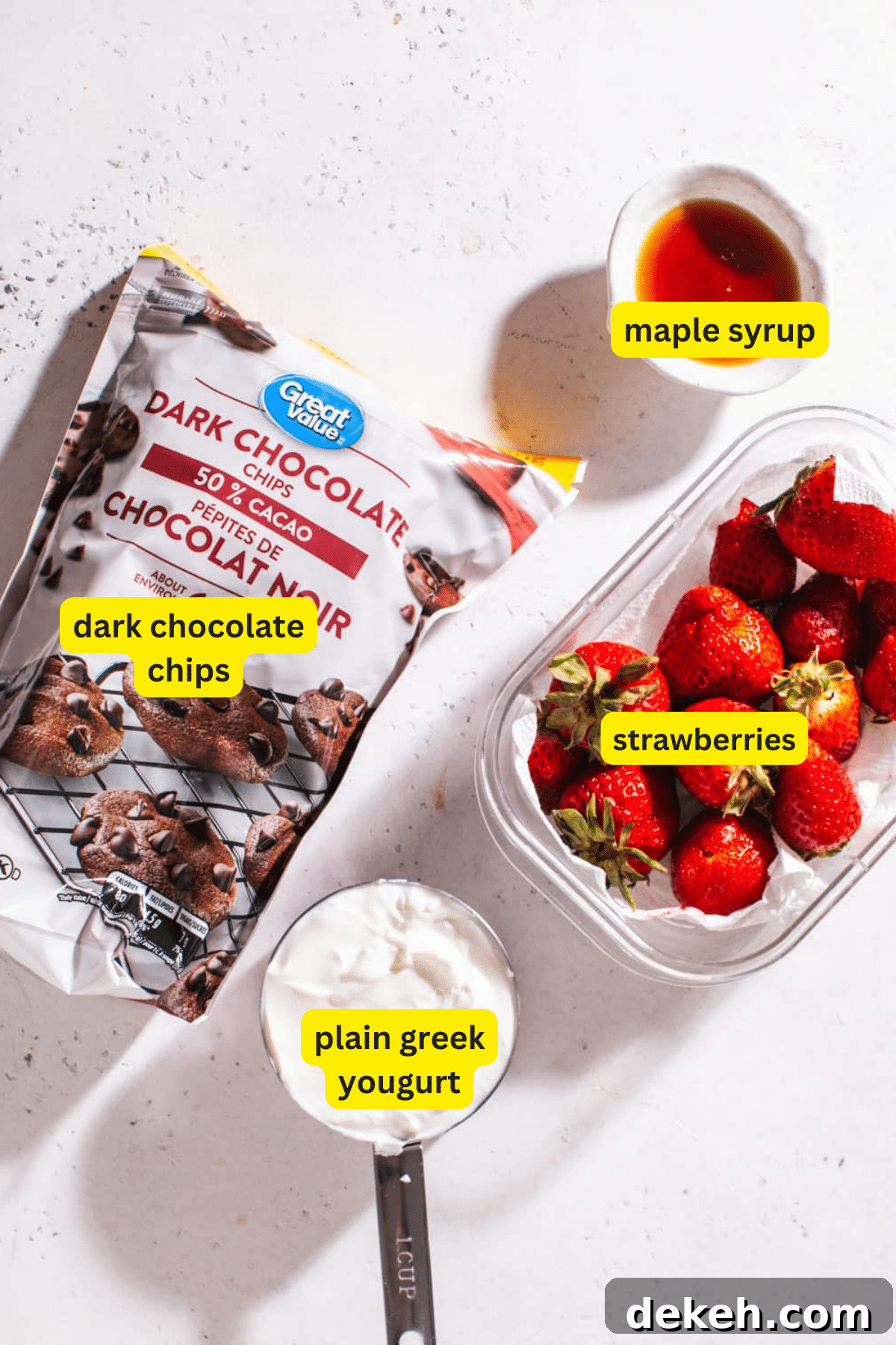 Chocolate Strawberry Yogurt Bites ingredients