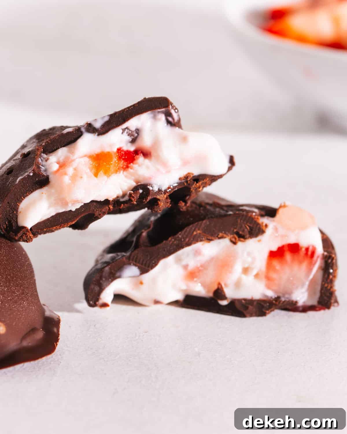 Strawberry Frozen Yogurt Bites pieces