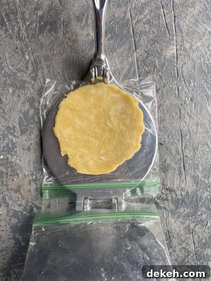 a flattened piece of dough