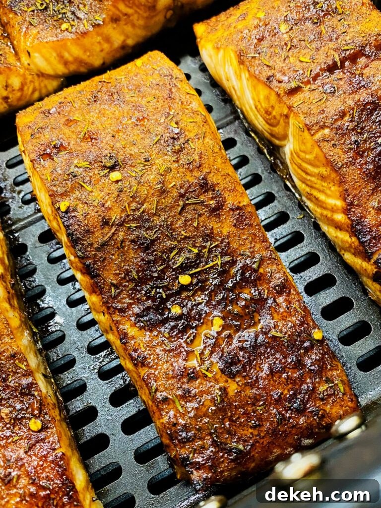 salmon in air fryer after cooking