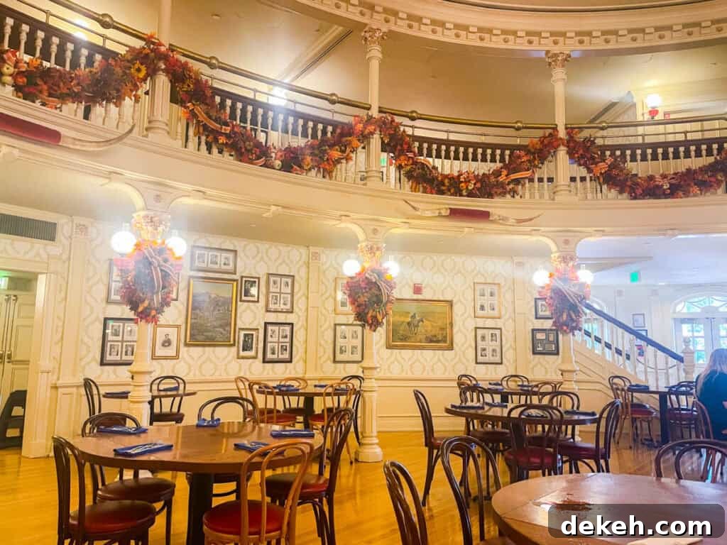dining area inside The Diamond Horseshoe.