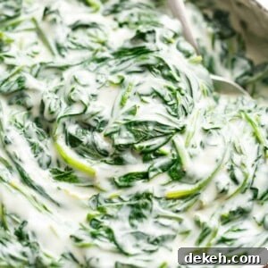 Easy Creamed Spinach is simple homemade side dish is so much better than store bought, and is ready in no time!