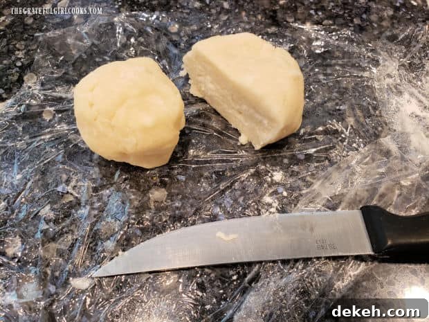 Dough divided and shaped for crusts