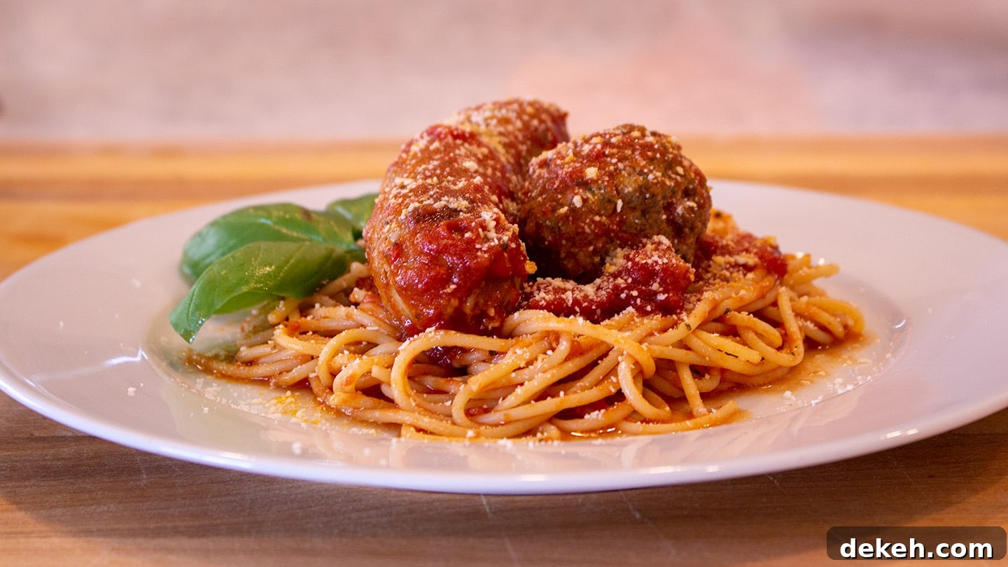 italian sunday sauce over pasta top