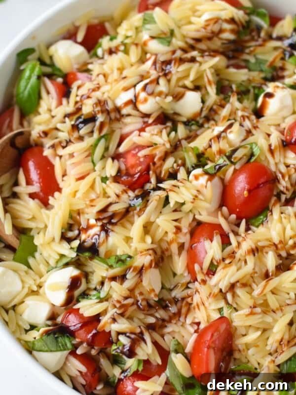 Caprese Orzo Pasta Salad