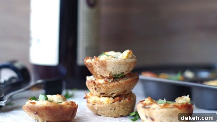 A Stack of gluten free spinach dip bites.