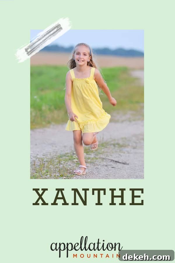 Artwork related to the name Xanthe