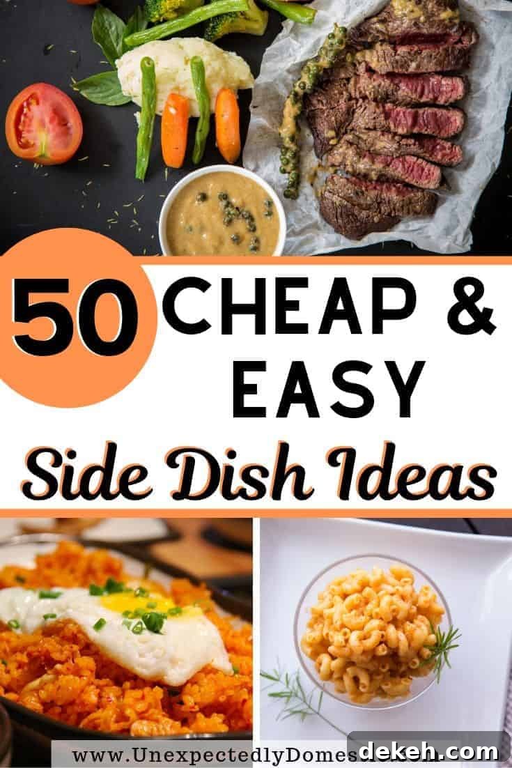 Cheap easy side dishes to make for dinner! This list of popular side dish examples are simple, frugal, and delish recipes!
