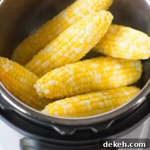 Corn on the cob in the instant pot.