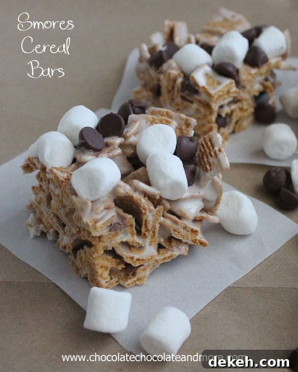 Smores Cereal Bars-Golden Grahams, marshmallows and chocolate all in a yummy bar!
