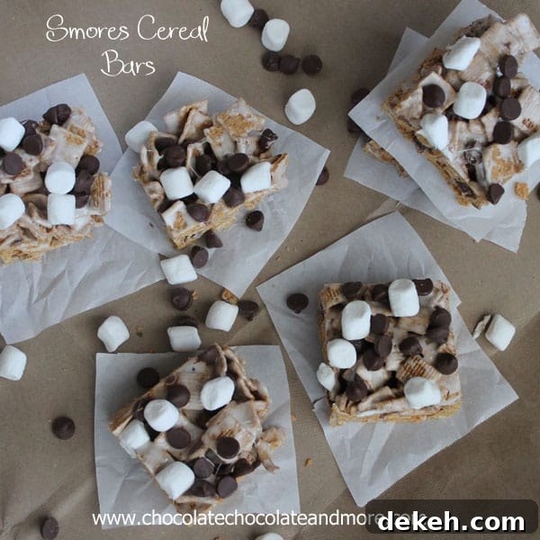 Smores Cereal Bars-Golden Grahams, marshmallows and chocolate all in a yummy bar!