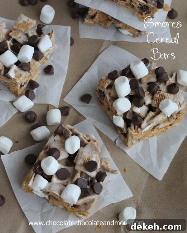 Smores Cereal Bars-Golden Grahams, marshmallows and chocolate all in a yummy bar!