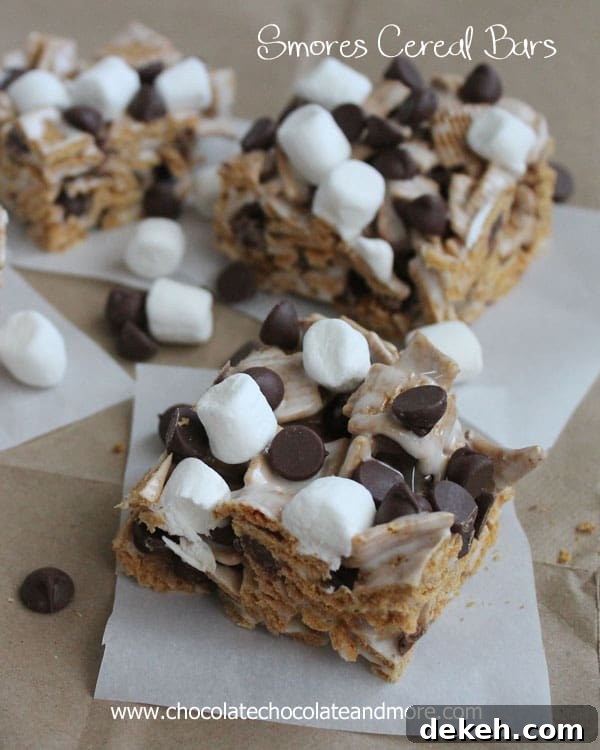 Smores Cereal Bars-Golden Grahams, marshmallows and chocolate all in a yummy bar!