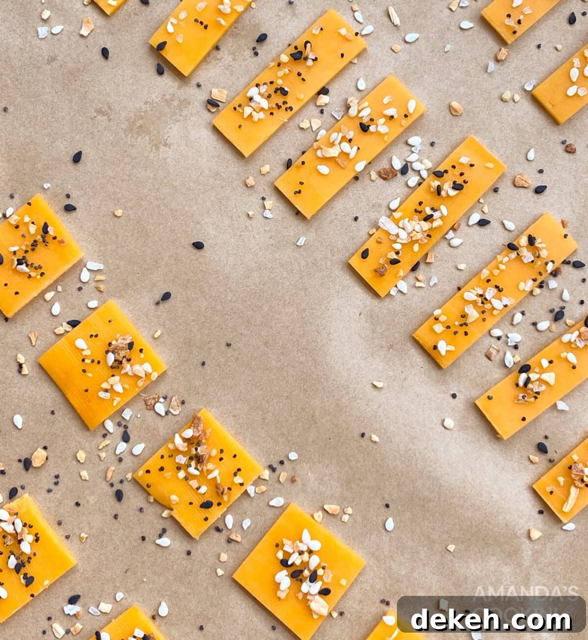 cheese slices with seasoning