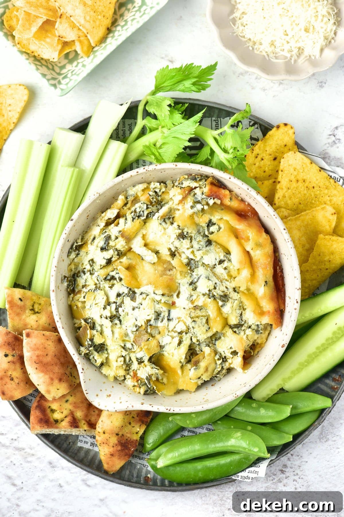 Artichoke Spinach Dip (Gluten-Free, No-Mayo)