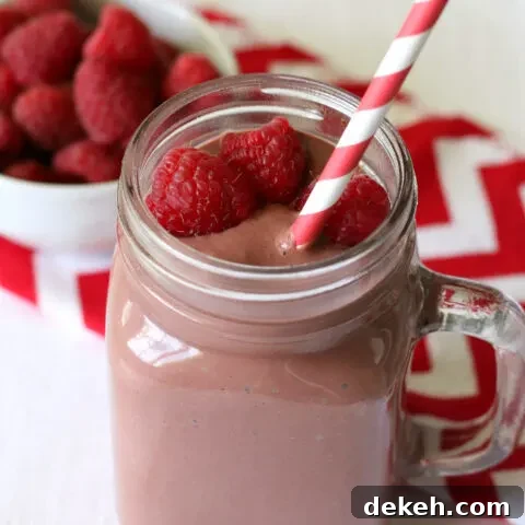 Chocolate Raspberry Smoothie gluten-free dairy-free recipe. So yummy!!