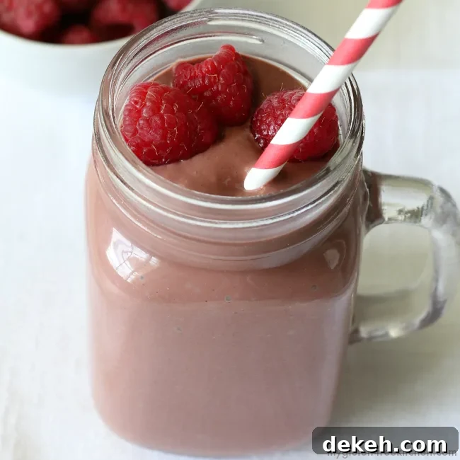 Dairy-free Chocolate Raspberry Smoothie