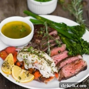 Surf and Turf with lobster and steak
