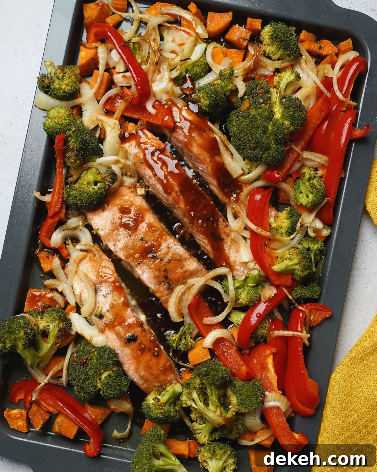Salmon Sheet Pan Dinner with Veggies